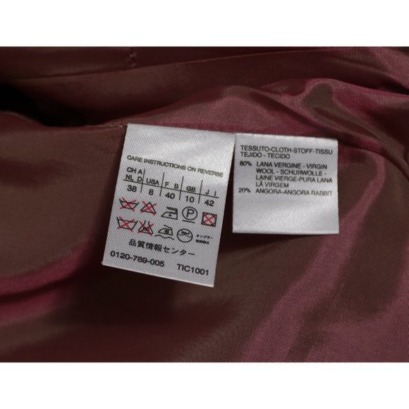 MaxMara sz 8 Wool Angora Blazer Dusty Rose Bugundy Jacket Sport Coat - Picture 7 of 8